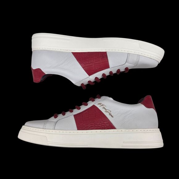 Gernie 613\'s Low Athletic Sneakers White Maroon Leather Lace Up Mens Size 11 main image 11